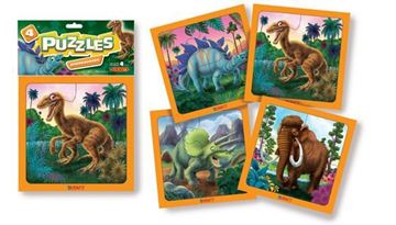 Imagen de 4 Puzzles 4 piezas - Dinosaurios