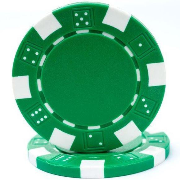Imagen de Fichas De Poker 11.5 Grs. Sin Valor Verde