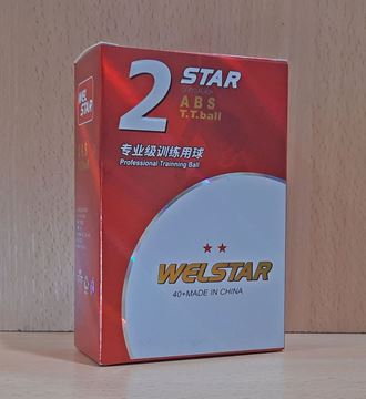 Imagen de Pelotitas Ping Pong Welstar - Caja X 6 - 2 Estrellas - Blanca